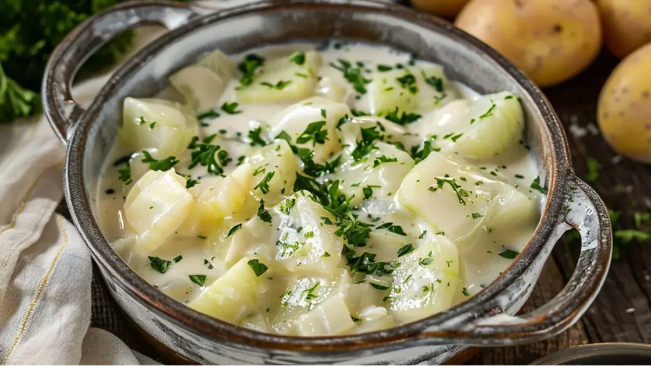 Cremiger Rahmkohlrabi mit Petersilie, ein köstliches Rezept für ein einfaches und leckeres Gericht.